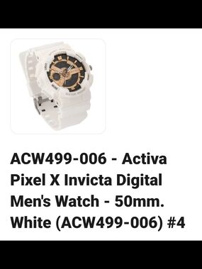 Invicta White and Gold Sport Digital Watch